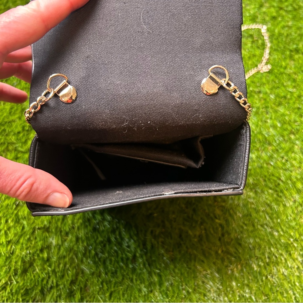 Danielle Nicole Black And Gold Fringe Crossbody B… - image 5